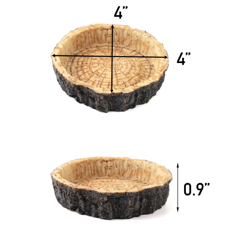 CalPalmy 2 Pack Reptile Water and Food Bowls, Novelty Food Bowl for Lizards, Young Bearded Dragons, Small Snakes and More - Made from BPA-Free Plastic - Image 3